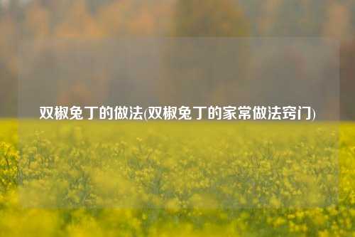 双椒兔丁的做法(双椒兔丁的家常做法窍门)