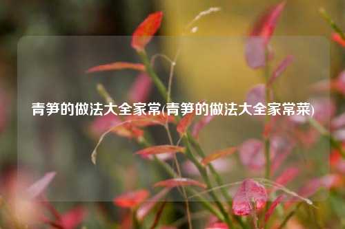 青笋的做法大全家常(青笋的做法大全家常菜)